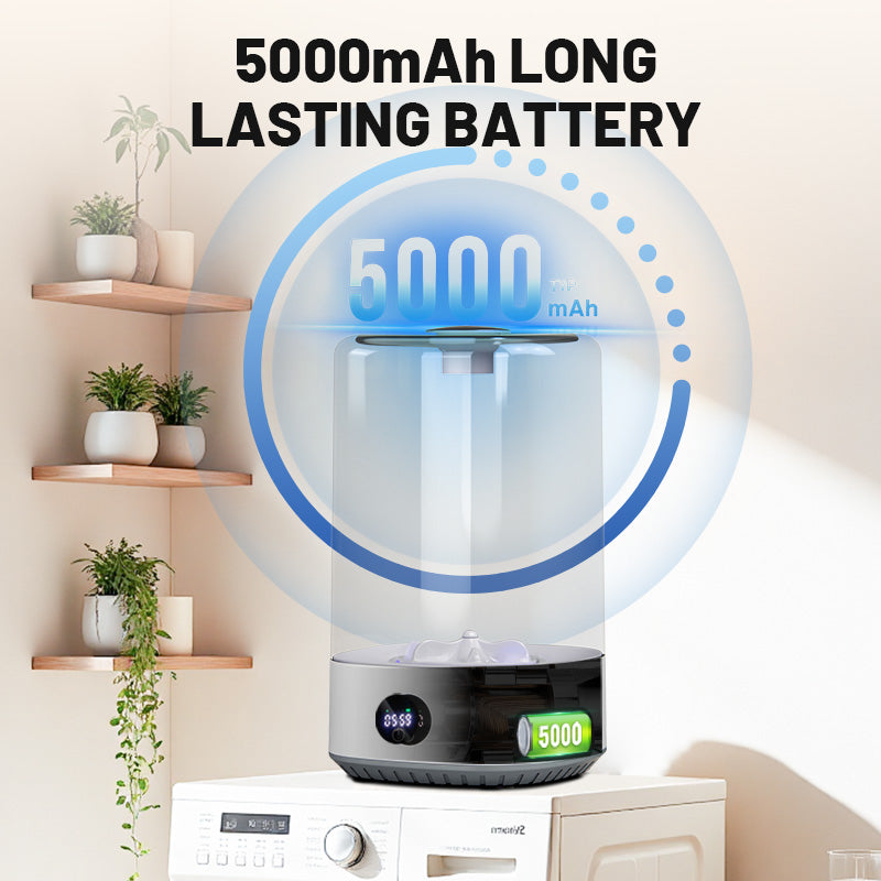 Cordless Mini Washer 6L – Portable & Rechargeable Travel Laundry Machine