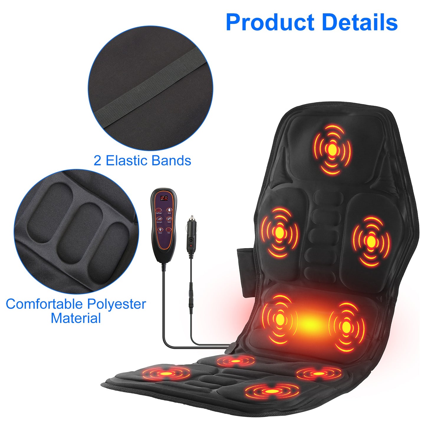 Full Body With Heat Back Massager With Vibration Timer