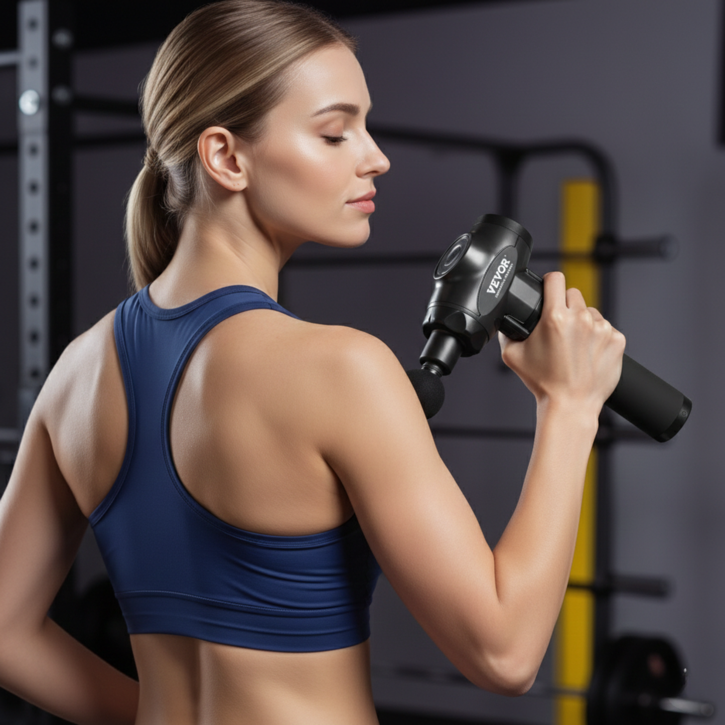 Deep Tissue Massage Gun – 9 Speeds, 6 Heads for Pain Relief