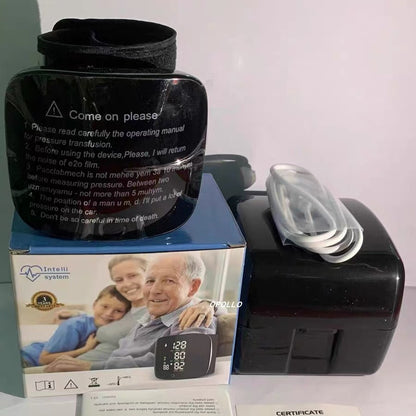 Rechargeable Wrist Blood Pressure Monitor – Digital Touch Screen Meter