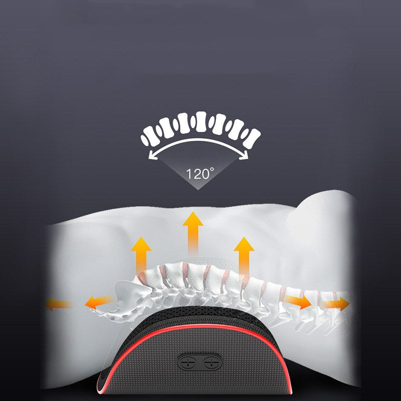 Electric Lumbar Traction Back Massager with Heat & Vibration Relief