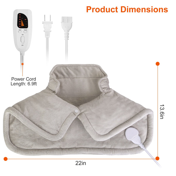Electric Neck & Shoulder Heating Pad with Temperature Settings