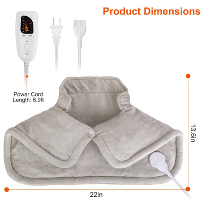 Electric Neck & Shoulder Heating Pad with Temperature Settings
