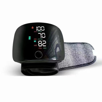 Rechargeable Wrist Blood Pressure Monitor – Digital Touch Screen Meter