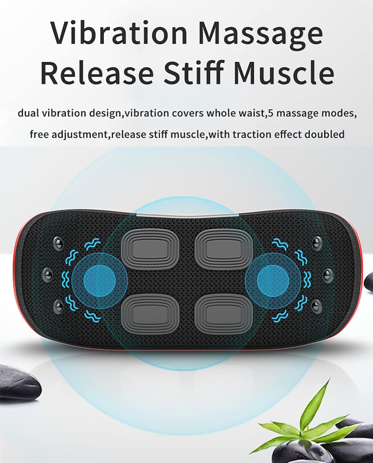 Electric Lumbar Traction Back Massager with Heat & Vibration Relief