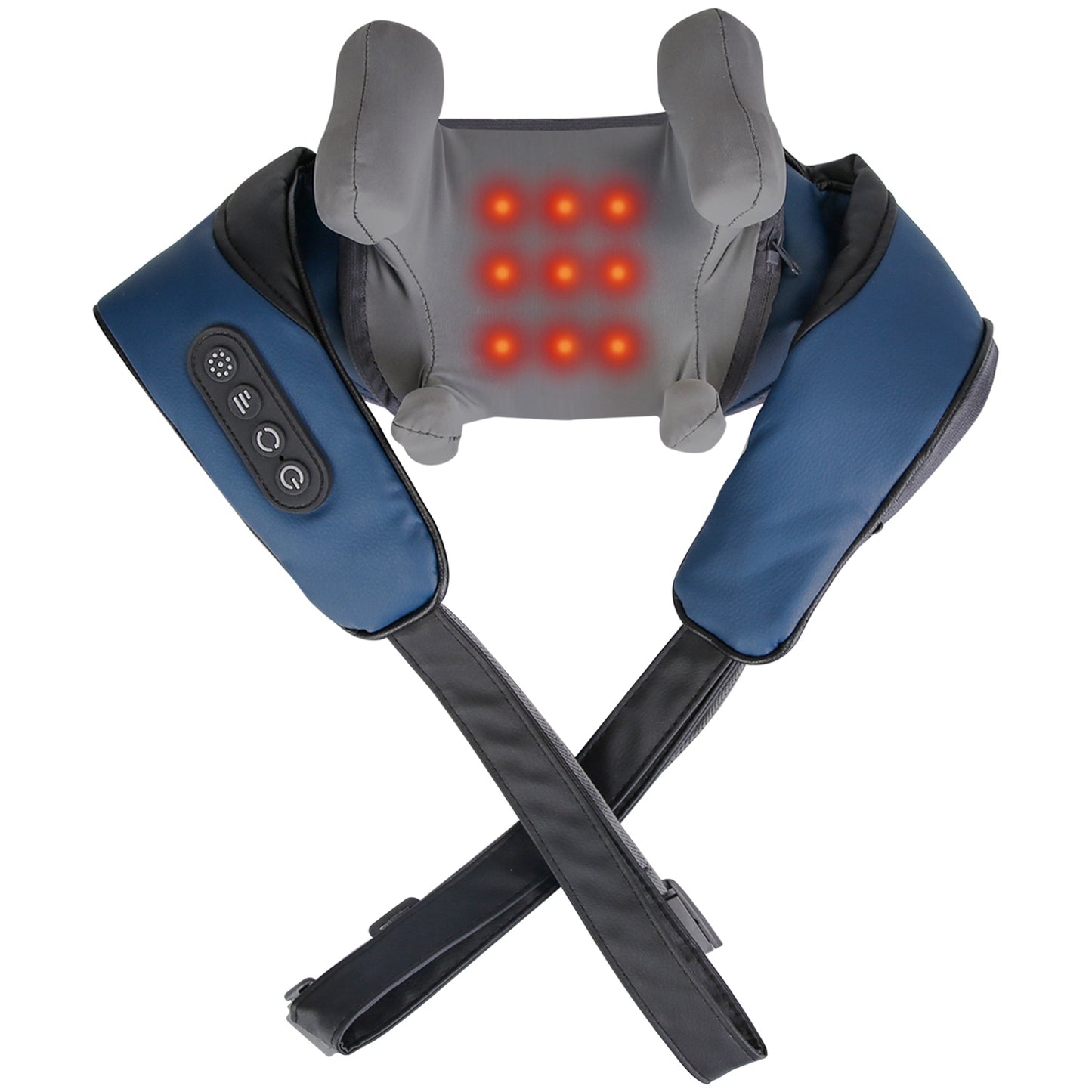 Electric Neck Shoulder Massager With Infrared Light Heating 3 Massage Modes Speeds Kneading Grasping Shiatsu Massage Pillow For Back Arms Thighs Release Pain