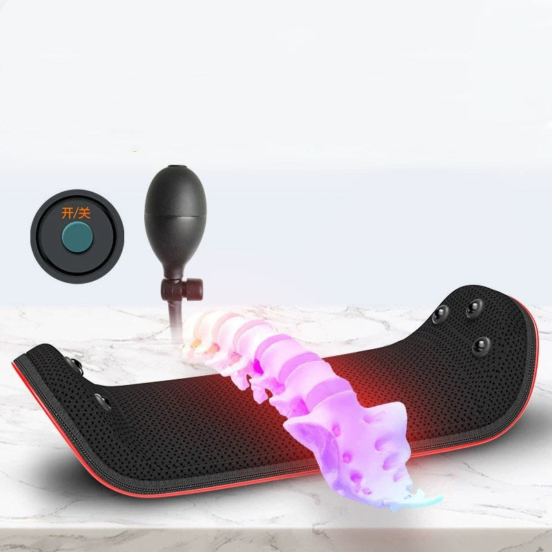 Electric Lumbar Traction Back Massager with Heat & Vibration Relief