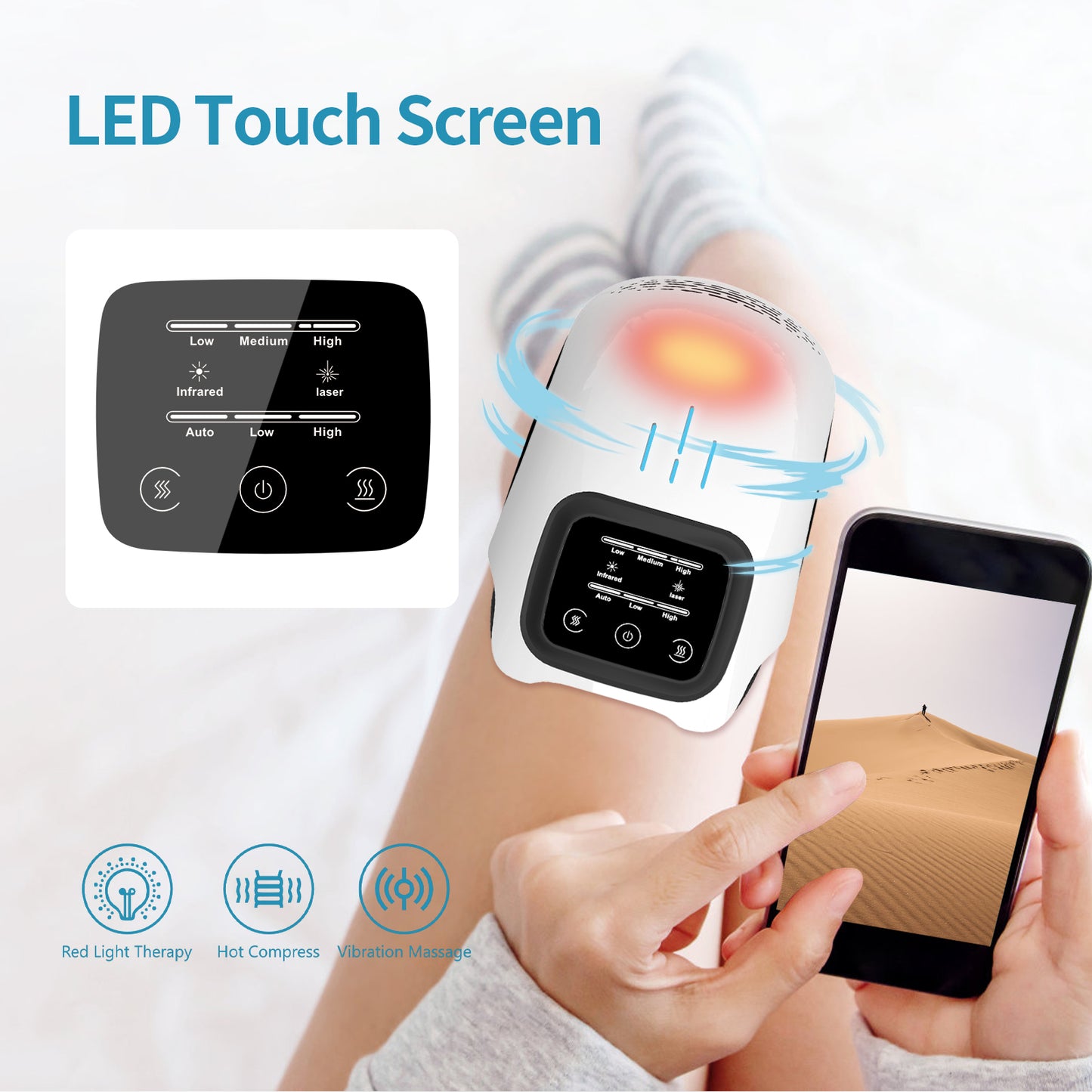 Smart Knee Massager – Deep Kneading Heat & Infrared Pain Relief Therapy
