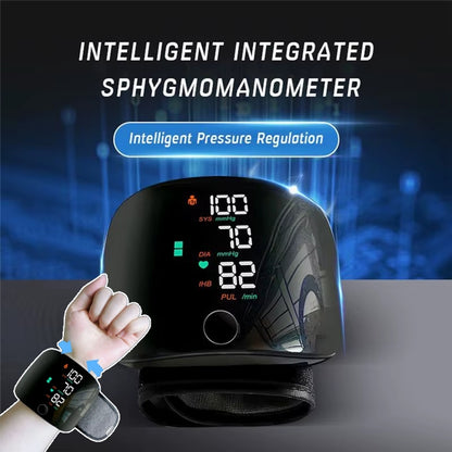 Rechargeable Wrist Blood Pressure Monitor – Digital Touch Screen Meter