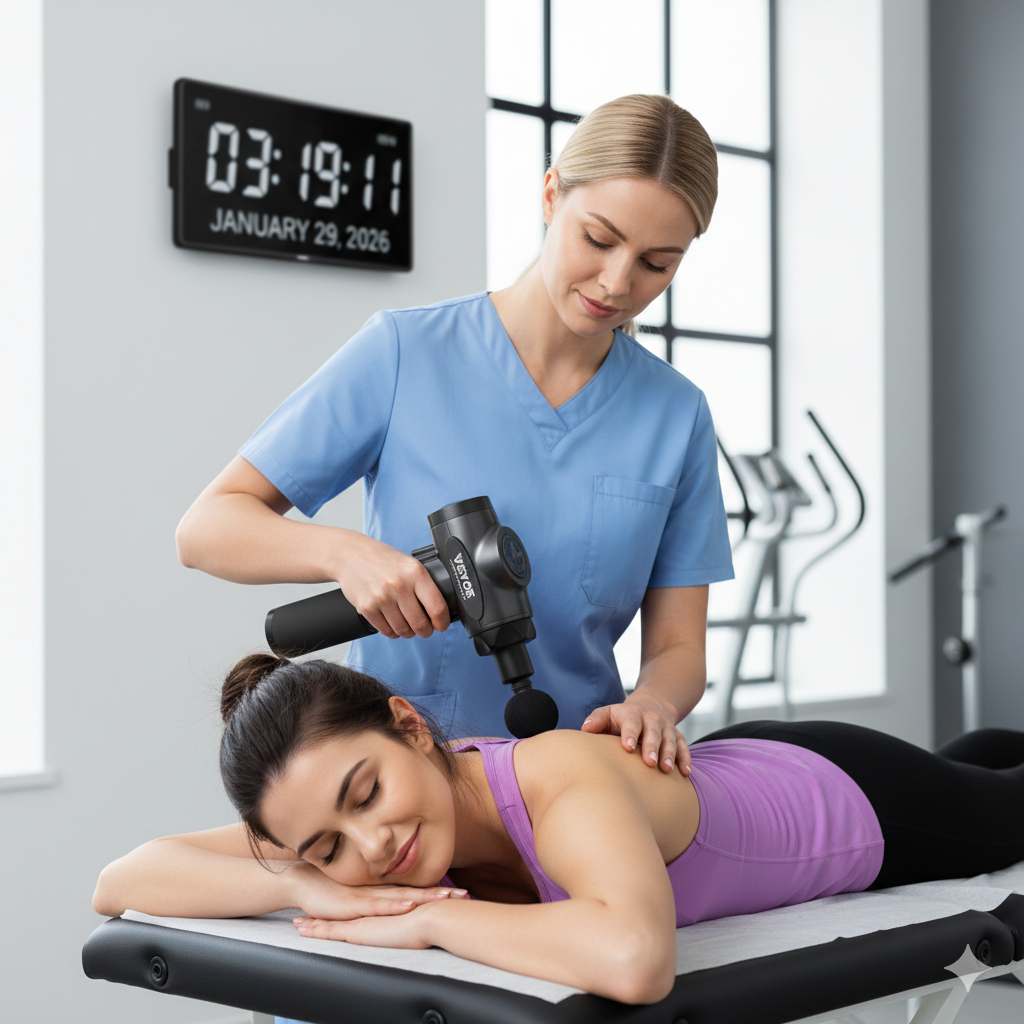 Deep Tissue Massage Gun – 9 Speeds, 6 Heads for Pain Relief