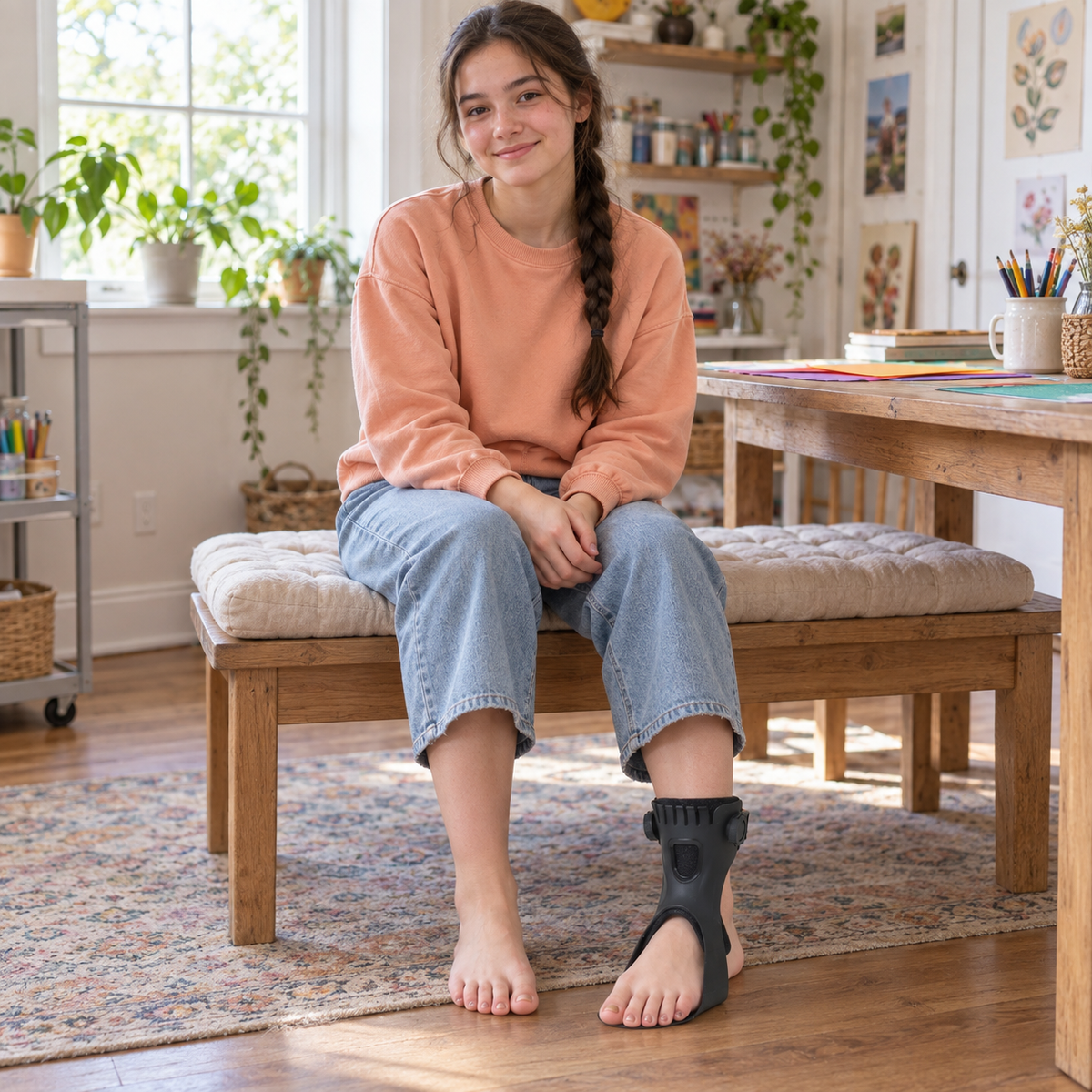Adjustable Ankle & Foot Support Brace with Air Cushion