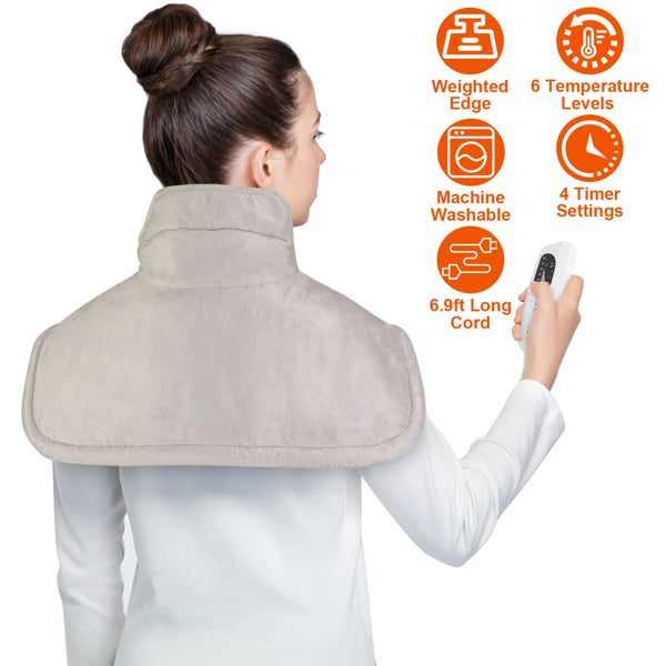 Electric Neck & Shoulder Heating Pad with Temperature Settings