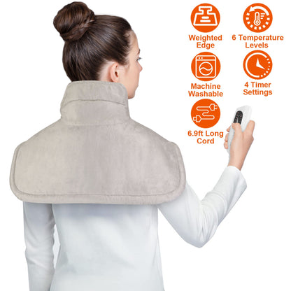 Electric Neck & Shoulder Heating Pad with Temperature Settings