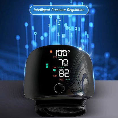 Rechargeable Wrist Blood Pressure Monitor – Digital Touch Screen Meter